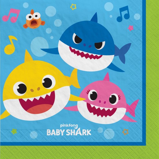 77381  Baby Shark餐巾(16張)
