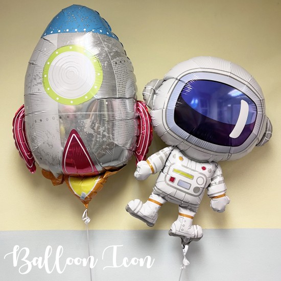 BC003 太空人火箭生日氣球束