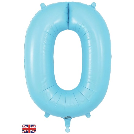 604308 34" Oaktree UK 啞光 粉藍數字氣球0
