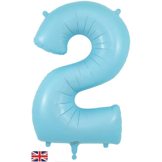 604322 34" Oaktree UK 啞光 粉藍數字氣球2