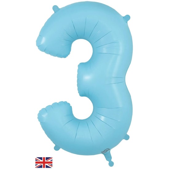 604339 34" Oaktree UK 啞光 粉藍數字氣球3