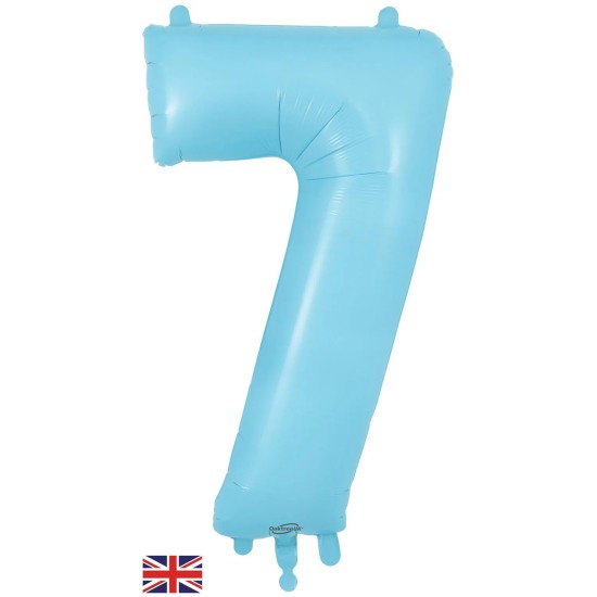 604377 34" Oaktree UK 啞光 粉藍數字氣球7
