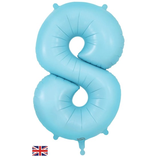 604384 34" Oaktree UK 啞光 粉藍數字氣球8