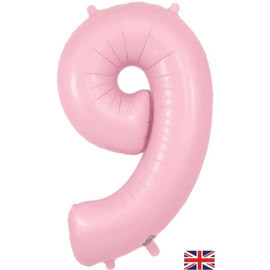 604292 34" Oaktree UK 啞光 粉紅色數字氣球9