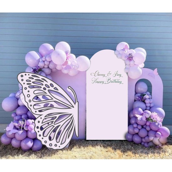 紫色蝴蝶氣球佈置