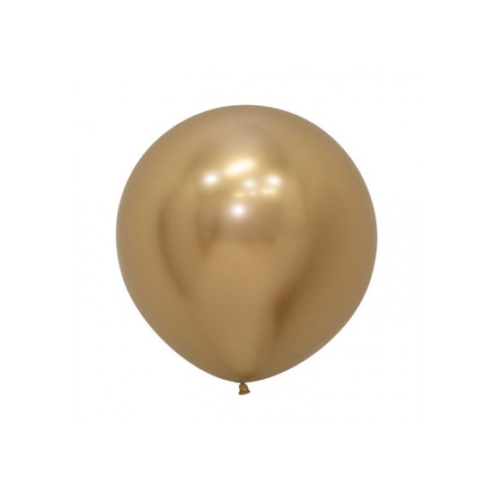 NR36501     36吋電鍍金色圓形大乳膠氣球