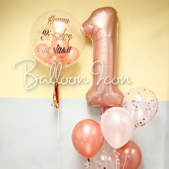 Birth005  生日數字水晶氣球套裝