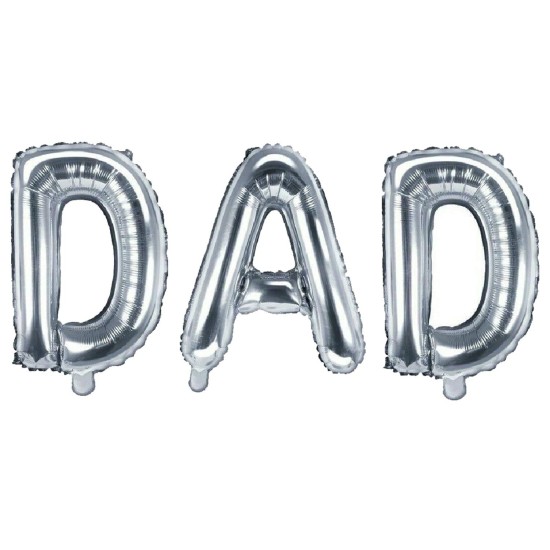 FA003   父親大字母氣球銀色DAD