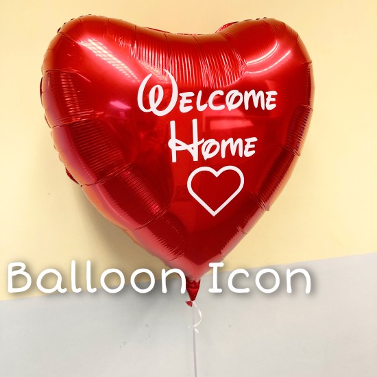 WEL005  大心心歡迎回來鋁膜氣球