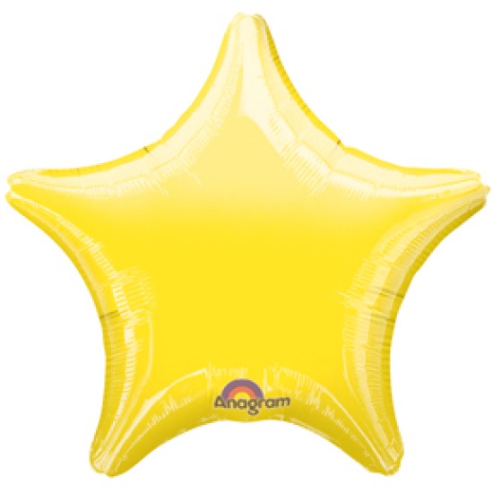 04552      18"黃色星星鋁膜氣球