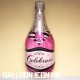 15832Q	39" 粉紅香檳酒樽氣球