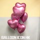 36822	18吋Satin Luxe™啞色系淺珍珠紅色心心鋁膜氣球