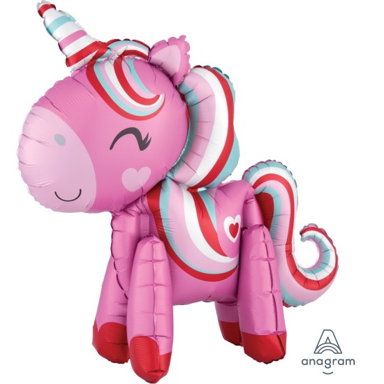 38762	22吋神奇粉紅獨角馬小型站立氣球