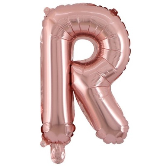 14RGLR      14吋細玫瑰金色字母鋁膜氣球R