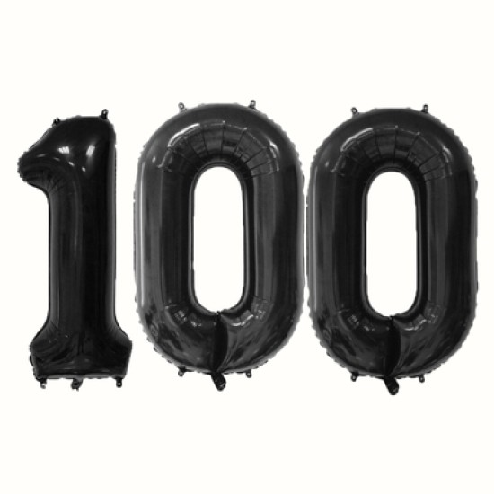 BPBN100   36吋黑色大數字氣球套裝100
