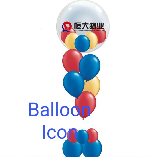 COM004   公司LOGO水晶乳膠氣球束