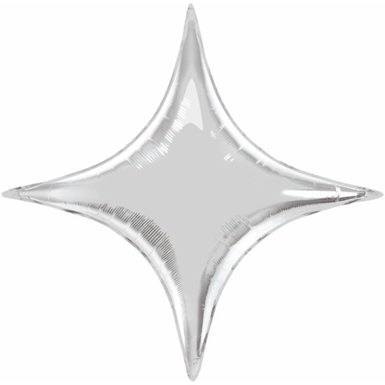 15707    40吋銀色十字星星鋁膜氣球