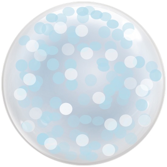 CON002 粉藍紙碎水晶氣球