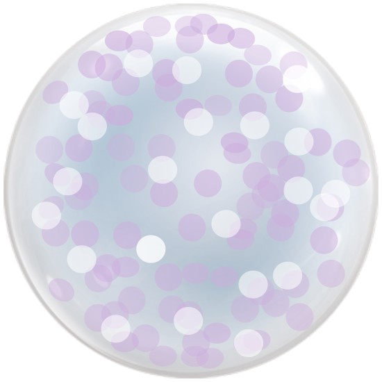 CON003 粉紫紙碎水晶氣球