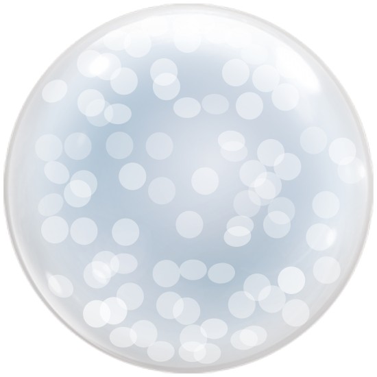CON005 白色紙碎水晶氣球