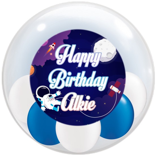 HB021 太空主題生日水晶氣球C