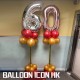 C000005 簡約氣球柱+30吋數字氣球(可自選)  (1對)