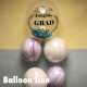 PB008A 畢業全水晶氣球束
