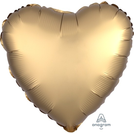36803     18吋Satin Luxe™啞色系金色心心鋁膜氣球