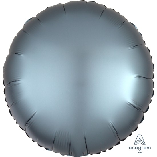 36812	18吋Satin Luxe™啞色系鋼藍色圓形鋁膜氣球