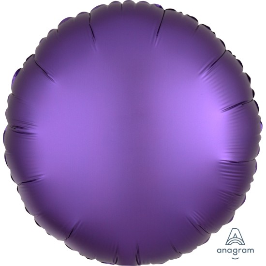 36817     18吋Satin Luxe™啞色系皇室紫色圓形鋁膜氣球
