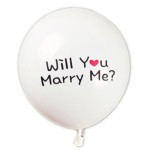 11吋白色Will you marry me乳膠氣球 