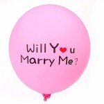 11吋粉紅色Will you marry me乳膠氣球 
