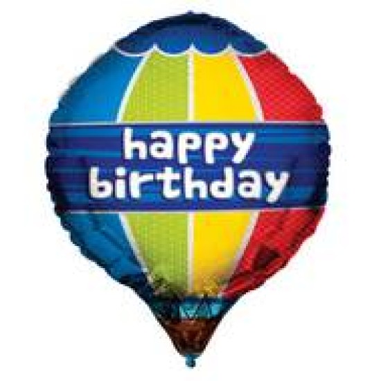 19381	24" Happy Birthday Hot Air Balloon Balloon 