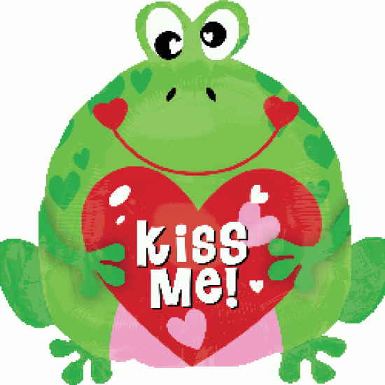 34162	18" Kiss Me Heart Frog