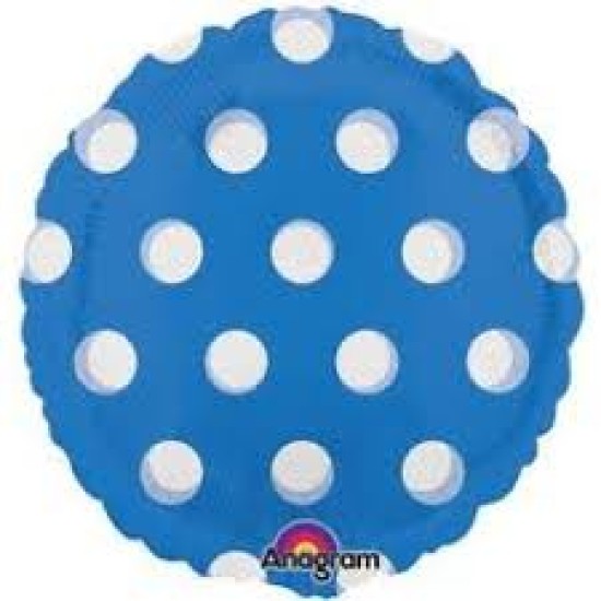 17272         18" Magicolor Dots Blue 18吋藍色透明波點氣球