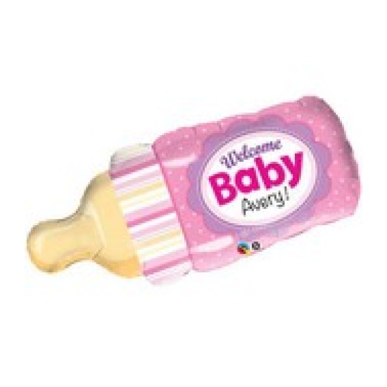16470	39" Welcome Baby Bottle Pink 特大歡迎寶寶粉紅奶樽氣球