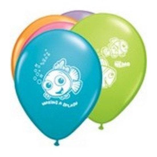 90433	11" Assorted Latex Balloons Finding Nemo 