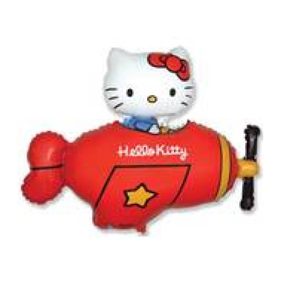 901720R	30吋大Hello Kitty紅色飛機鋁膜氣球