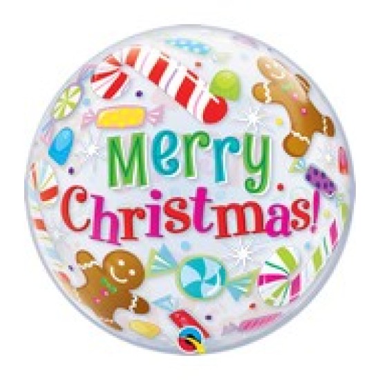 43434	22" Bubble Balloon Christmas Candies and Treats 