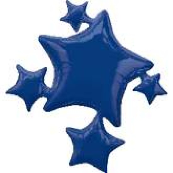 25266	Large Star Navy Blue Cluster Balloon 