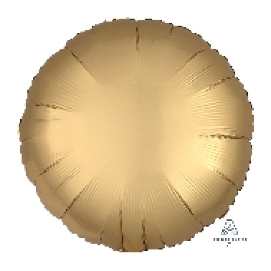 36801	18" Satin Luxe™啞色系金色圓形鋁膜氣球 