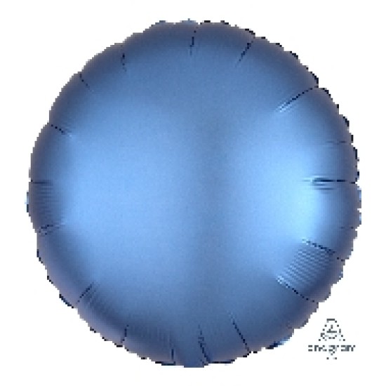 36808	18吋Satin Luxe™啞色系翠藍色圓形鋁膜氣球