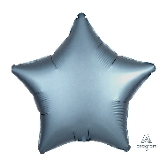36815	18吋Satin Luxe™啞色系鋼藍色星星鋁膜氣球