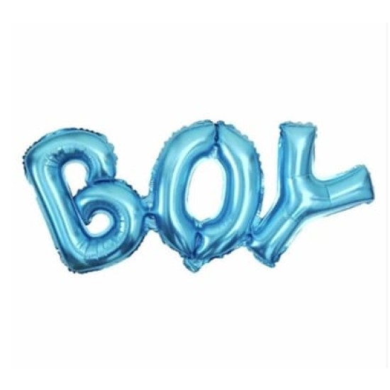 14'' BBOY   14吋粉藍色BOY合體字母氣球
