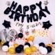 14吋黑色生日快樂字母氣球套裝