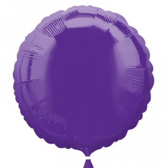 22438  18吋石英紫色圓形鋁膜氣球