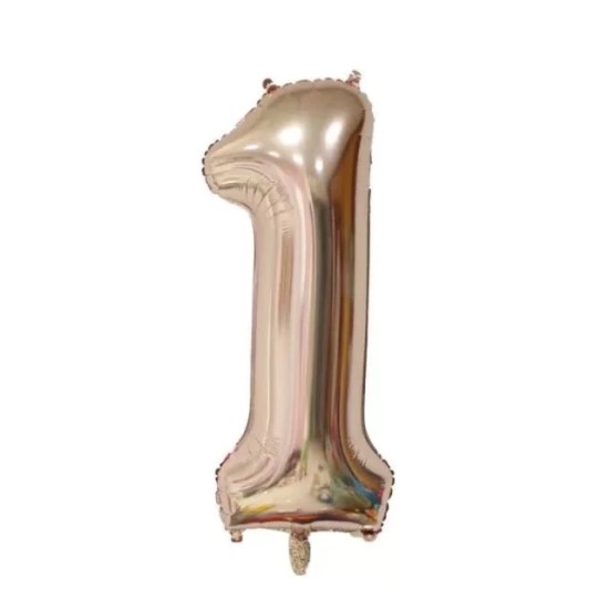 36RG1   36吋玫瑰金色大數字鋁膜氣球1