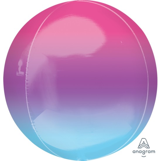 39852     16吋漸變色紫藍球狀鋁膜氣球