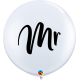 57439     36吋MR先生婚禮白色大圓形乳膠氣球