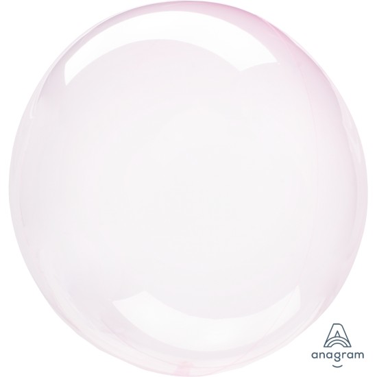 82849    18吋淺粉紅色透明水晶氣球